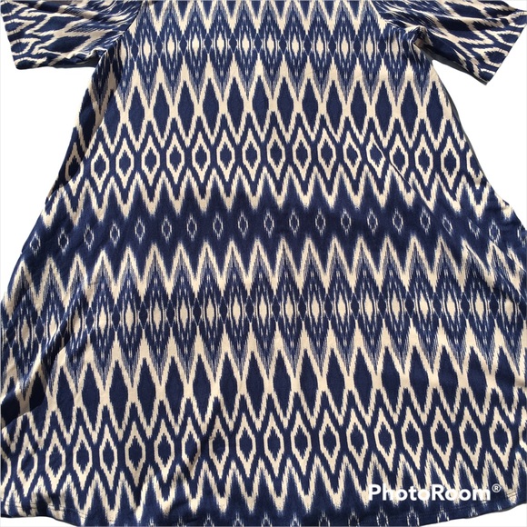 Blue Chevron Pattern Lightweight Dress Size XS - Picture 5 of 7